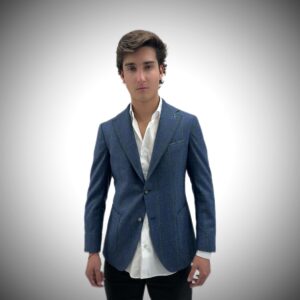 Blazer azul a cuadros
